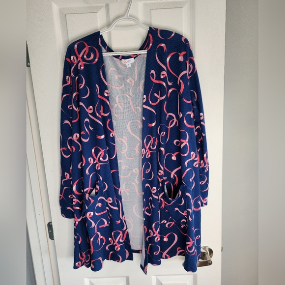 LuLaRoe Heart Ribbon Cardigan - Picture 3 of 4